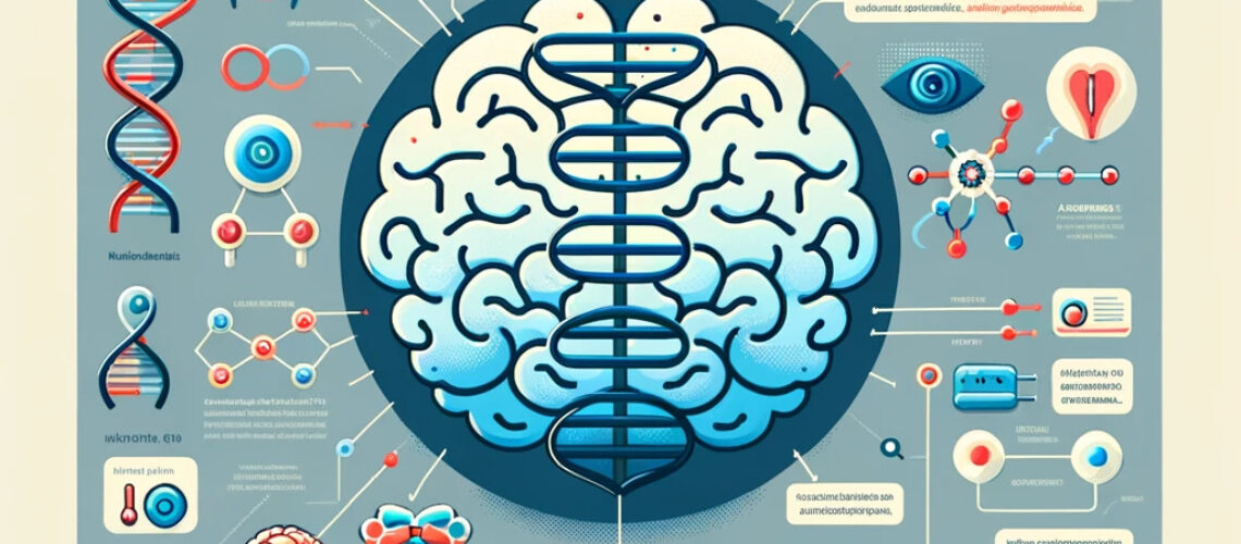 DALL·E 2023-11-21 17.09.22 - Infographic on RNA Genetics and Neurological Disorders Design an infographic illustrating the impact of RNA genetics on neurological disorders. The g